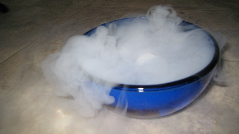 Как сделать с сухого льда дым