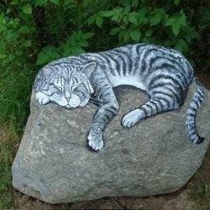 тигр на камне 