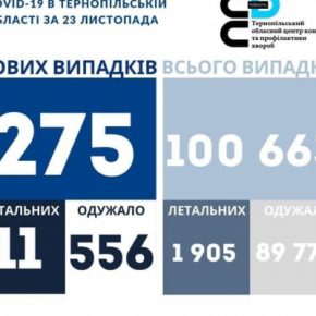 Статистика коронавируса за сутки на Тернопольщине: снова много летальных исходов