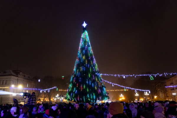 В Тернополе зажгли главную елку города (ФОТО)