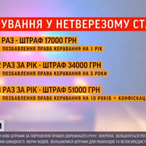 На Зборовщине водитель ВАЗа за пьяную езду получил 51000 гривен штрафа