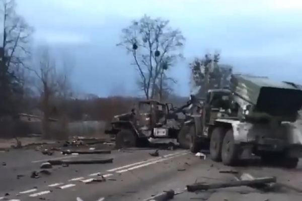 Недалеко от Харькова украинский армия уничтожила российские грады (ВИДЕО)