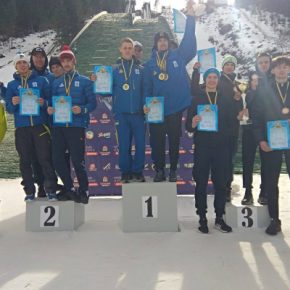 Спортсмены из Тернопольщины - призеры чемпионата Украины по прыжкам на лыжах и лыжному двоеборью