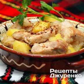 Блюда к ужину: свинина с картофелем