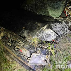 На Тернопольщине столкнулись два автомобиля: один водитель согнул