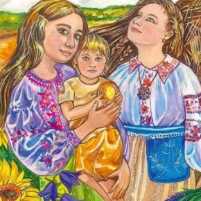 Ее патриотическая открытка популярна уже за пределами Украины.