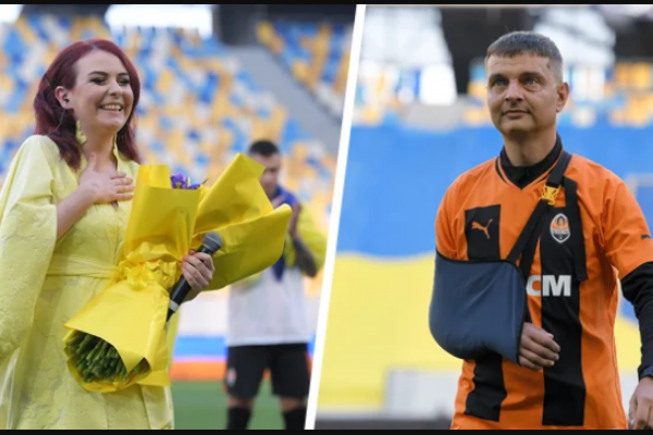 Тернопольская птичка исполнила гимн Украины перед игрой «Динамо» с «Шахтером»