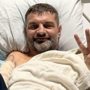 Защитник "Азовстали" Михаил Дианов записал видеообращение после операции в США