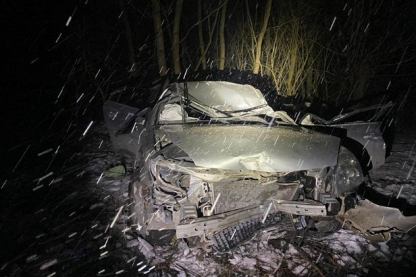 ДТП на Тернопольщине: автомобиль взлетел в кювет и опрокинулся