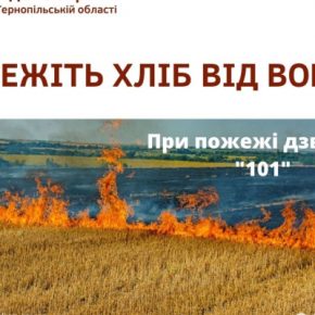 «Берегите хлеб»: спасатели призывают жителей Тернопольщины не вызывать пожары на полях