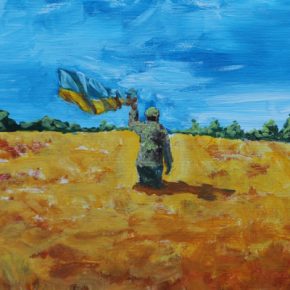 Картины, написанные военными, показали на выставке в Тернополе