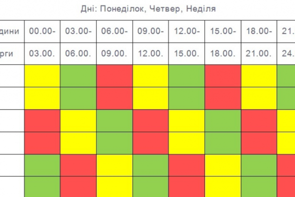 Появился график вероятного отключения света на Тернопольщине -19 ноября