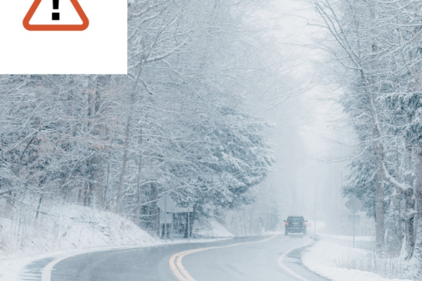 Снегопад на Тернопольщине : ограничили движение грузовиков из-за непогоды