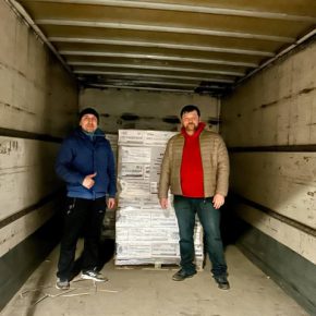 Продуктовые наборы, которые отправили на восток фонды Тернополь и Волны перемен уже получили в 105 бригаде