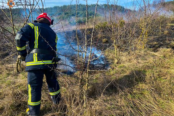 За сутки в Тернопольской области произошло восемь пожаров сухой травы