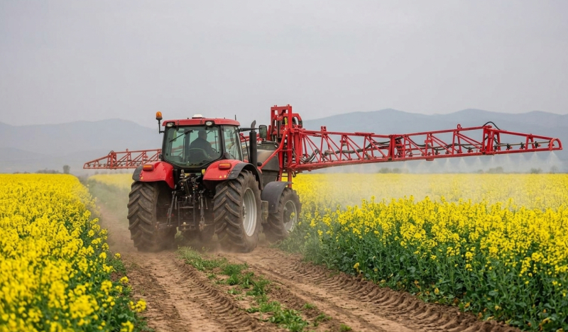 Склеротиниоз рапса /></p>
</p>
<h2><strong>Какая схема защиты дает максимальный результат</strong></h2>
<p>Для озимого рапса в Западном регионе нормой являются 2–3 фунгицидных обработки за вегетационный период. Наиболее распространена 3-кратная обработка: Т3 – возобновление вегетации весной (ВВСН 20–39), Т4 – бутонизация (ВВСН 40–59), Т5 – начало-конец цветения (ВВСН 60–69).</p>
<p>Но если бюджет ограничен и возможна только одна обработка — она должна быть у Т5 в начале цветения при 20–30% раскрытых цветков. Это единственный момент, когда одна обработка дает максимальную отдачу против склеротиниоза.</p>
<p>Относительно выбора препаратов – ключевое действующее вещество для контроля Sclerotinia sclerotiorum – это боскалид в сочетании с противооконазолом или азоксистробином. Профилактическую обработку рекомендуется проводить от фазы начала цветения до фазы середины цветения — когда наблюдается высокий уровень контроля болезни. Обработка растений до опадания первых лепестков будет способствовать качественной защите верхнего и среднего ярусов листьев и будет продлевать их фотосинтетическую активность. 3,89 т/га — один из самых высоких показателей среди всех протестированных препаратов.</p>
<h2><strong>Когда погода на стороне патогена — и как это распознать</strong></h2>
<p>Склеротиниоз развивается агрессивно при трех одновременных условиях: температура 15-20 ° С, относительная влажность воздуха более 70%, наличие осадков или росы во время цветения. Апрель-май в Украине — классический сезон для этого сочетания, особенно на Западе, Полесье и в центральной части Лесостепи.</p>
<p>Риск выше, если в севообороте были подсолнечник или соя — они поражаются одними и теми же патогенами, и большой запас инфекции на их растительных остатках существенно. </p>
<p>Практический индикатор: если в день обработки или за 2–3 дня до нее были дожди и температура держится в диапазоне 15–20°С — максимальный риск и обработка критически необходима даже если визуальных симптомов еще нет. Склеротиниоз лучше предупредить, чем лечить: лечебное действие фунгицидов при уже развитой инфекции значительно ниже профилактического.</p>
<p>Многолетний опыт хозяйств доказывает, что правильная обработка за 1,5–2 месяца до уборки рапса помогает сохранить в среднем 4–8 ц/га. При цене рапса 2026 года на уровне 20 000–22 000 грн/т это 8 000–17 600 грн с каждого гектара защищенного в срок.</p>
<p><p><img class=