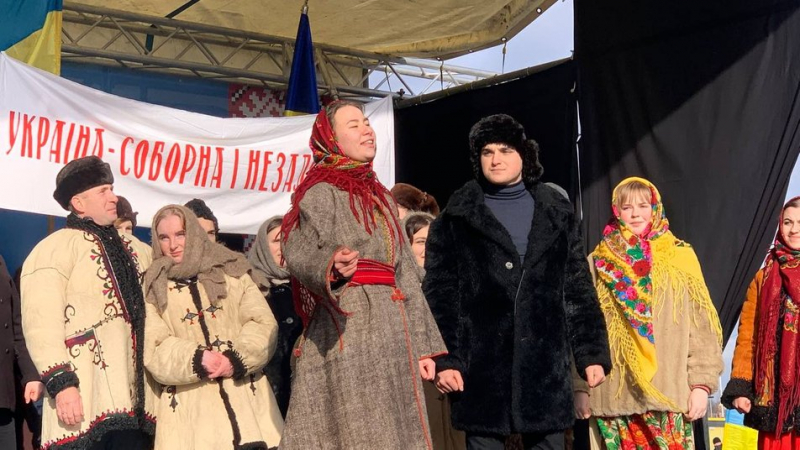 День Соборности Украины: впервые на границе Тернопольщины состоялась встреча трех областей (фото, видео)