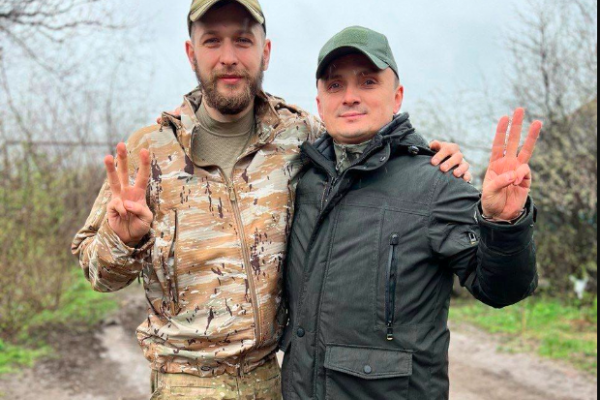  Тернопольский облсовет Михаил Головко посетил боевые позиции на Бахмутском направлении