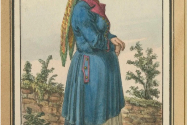 Жители Язловца на рисунках 1830-х годах