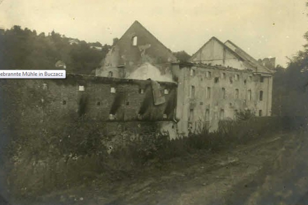 Город Бучач и австрийские военные на столетних фото
