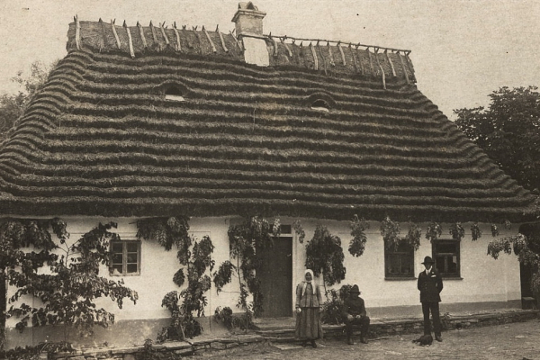 Деревня Плебановка на ретро фото