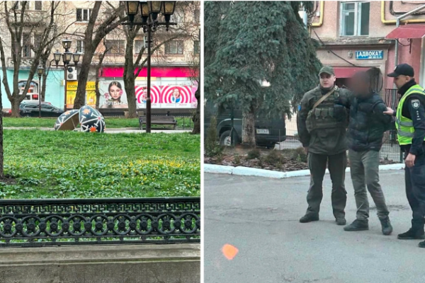 В центре Тернополя вандал уничтожил декоративную писанку