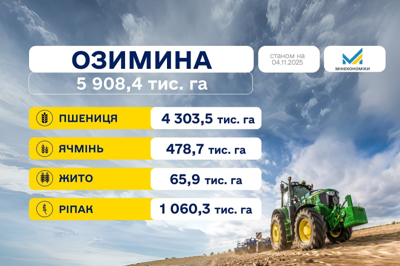 Украинские аграрии уже посеяли 90% озимых